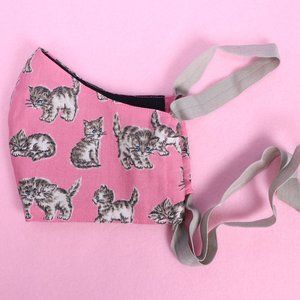 Face Mask Kitty Cat Kittens Retro Size S
